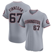 Gray Elite Kyle Finnegan Men's Washington Nationals Road Jersey